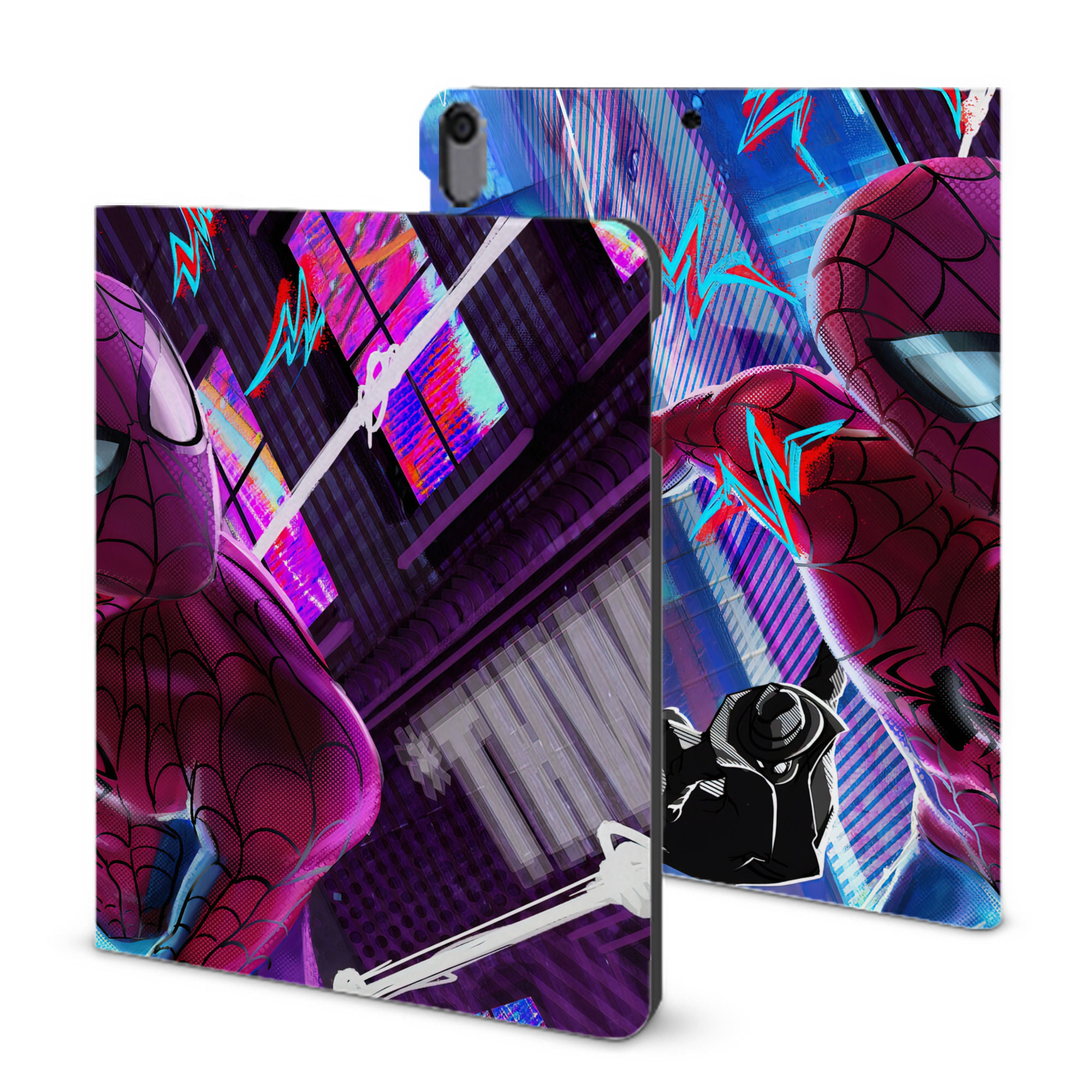 （画像用） Spider Man スパイダーマン IPad ケース ブック型 PUレザー TPU 耐衝撃 軽量 薄型 ペン収納なし 全面保護 IPad 各モデル対応